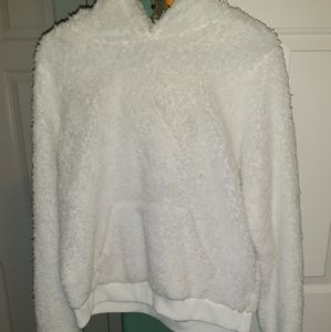 Fuzzy white Target Wondershop sweater